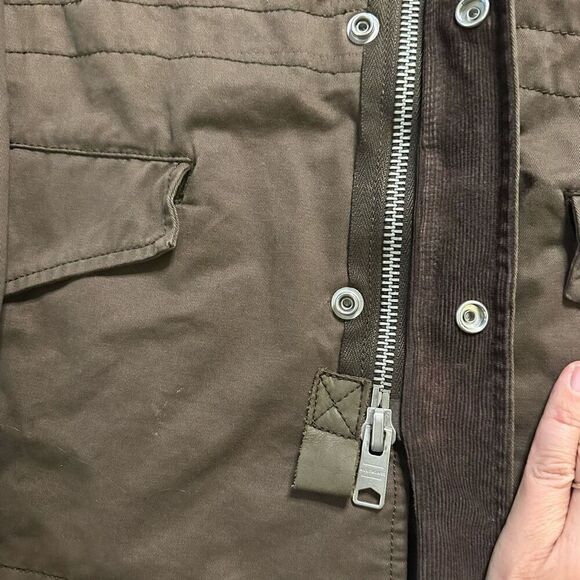 All Saints Brown utility jacket corduroy neck medium - Picture 4 of 8
